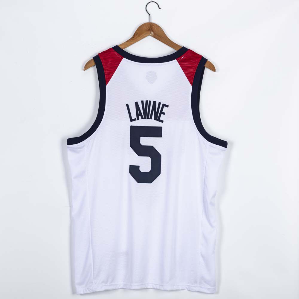2021 Olympic USA #5 Lavine White Nike NBA Jerseys